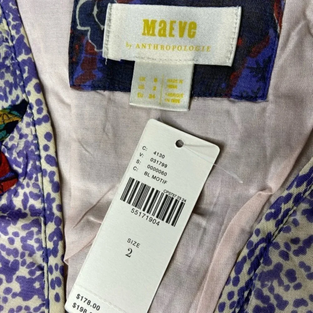 NWT Anthro Maeve Annabella Maxi Dress Size 2